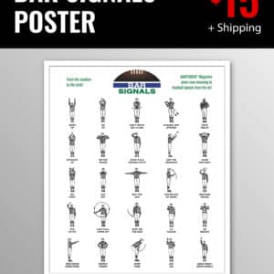 Bar Signals Football Poster