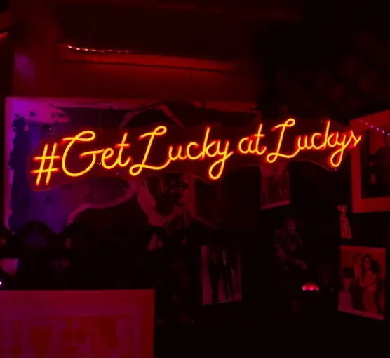 Beer + a Shot at Lucky's Lounge